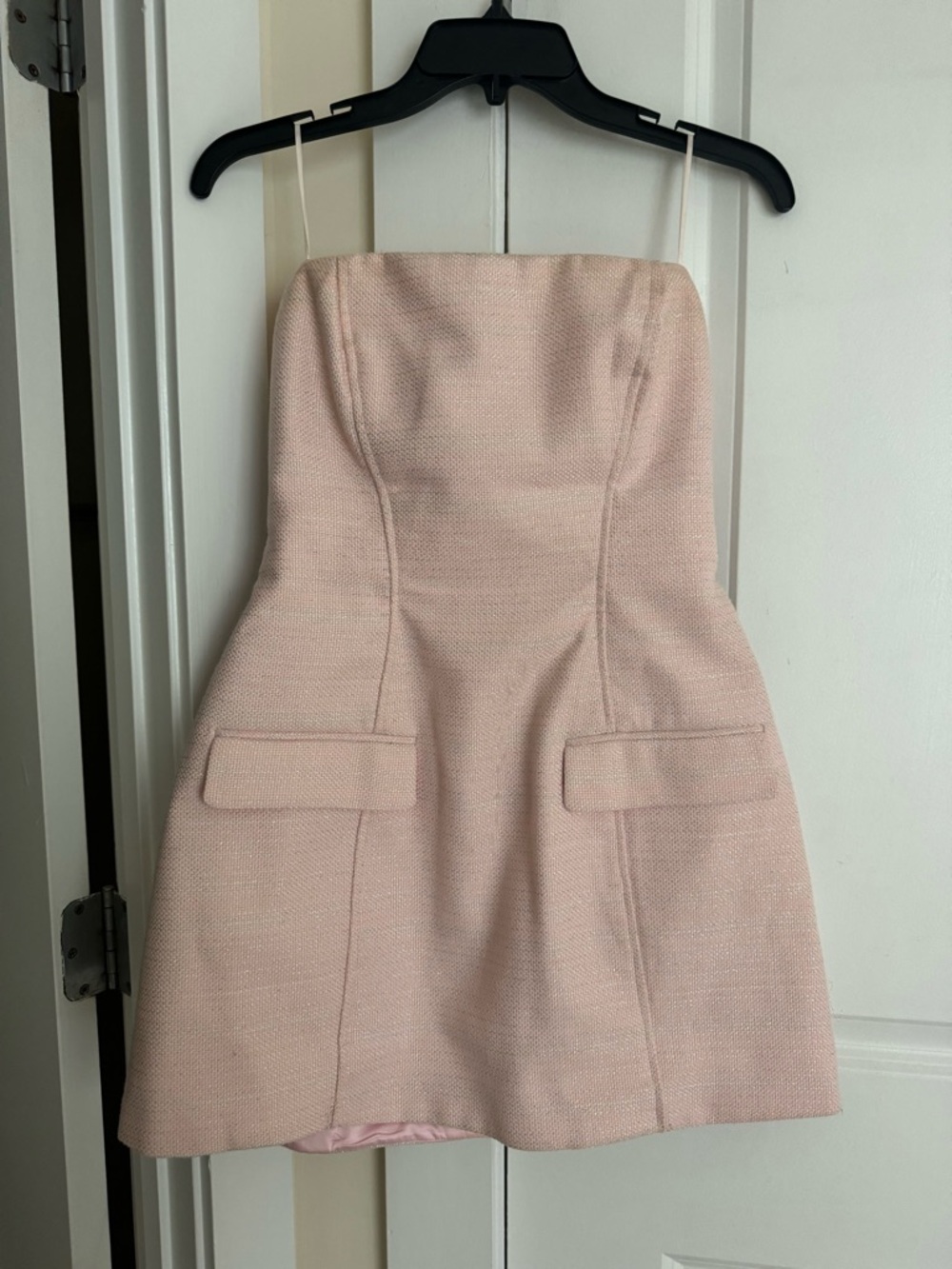 Bardot Boucle Mini Dress Light Pink - Picture 5 of 7